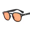 Óculos de sol moda retro redondo óculos de sol transparente oceano espelho óculos de sol para homens e mulheres retro pequeno quadro olho de gato oculos de sol j240202