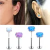 Stud Earrings VOJO 20G G23 Titanium Flat Back Nose Opal Threadless Tragus Labret Cartilage Medusa Piercing Jewelry