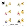 Pendientes MC S925 plata geométrica diamante apilamiento temperamento para mujeres Piercing pendiente joyería regalos Brincos Aretes