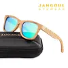 Sunglasses Jangoul Carbon Fiber Bamboo Sunglasses Classic Bamboo Wood Sunglasses Natural Mens Vintage Handmade Glasses TA06 J240202