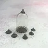 Flaskor 10/30/50/100/300st 30x20mm Clear Bell Jars Tube Form Glass Globe Lace Tray Beads Cap Viage Pendant Cover Dome Vase