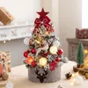 Juldekorationer 60 cm 45 cm DIY -träd med LED Merry för hem 2024 Ornament Navidad Year