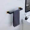 Montaggio a parete in acciaio inossidabile nero oro Set di ferramenta per il bagno Portasciugamani Portasciugamani Portarotolo Porta accappatoio Set di accessori per il bagno 240129