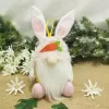 Påsk ansiktslöst kaninfest gynnar godisburk kreativ kanin kanin godis lagringshållare barn ägg gåvor 0202