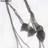 Chains Multi-Layer Leaves Necklace Bohemian Vintage Long Sweater Pendant Chain Fashion Jewelry Stray Neckace For Women