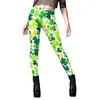 Kobiety legginsy irlandzkie St. Day Summer Summer Pants Lekkie kobiety tytuł Nine Runne wyłożone zimowe ubrania moda