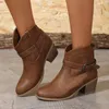 Mode Autumn Women Solid Color Ankle Boots Large Size Woman's Casual Shoes Casual Female Boot Botas Mujer 240118