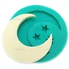 Formy do pieczenia Bakeware Moon i gwiazdy Ramadan Dekoracja silikonowa Muzułmańska czekolada czekolada do dekoracji ciasta eid f0625yl