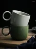 أكواب رنين فنجان القهوة القدح السيراميك إينس حبر الحبر الأخضر ماء 250 مل