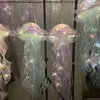 Decorative Figurines Finished Jellyfish Night Light Hanging Decor Bedroom Wall Aesthetics Room Decoration Kids