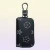 Bag Keychains Car Keys Holder Key Rings Black Plaid Brown Flower PU Leather Pendant Keyrings Charms for Men Women Gifts Fashion De2266308