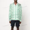 Casablanca 24SS Designer per uomo e donna, moda in seta, nuova camicia a maniche lunghe abbottonata camicia hawaiana stile spiaggia Top Casablanc