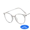 Sunglasses Frames Fashion Oval Glasses Frame Women Men Transparent Grey Shades Anti-Blu-Ray Students Computer Optical Eyewear