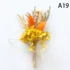 Decorative Flowers Natural Mini Boutonnieres Groomsmen Dry Bouquet Bridesmaid Flower Corsage Brooch Christmas Wedding Arrangement Decor