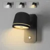 Wall Lamp Aisilan LED Dimmable With On/Off Switch Adjust 3-CCT And Brightness Rotation Sconce For Bedside Living Room