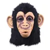 Funny Monkey Head Latex Mask Full Face Adult Mask Breathable Halloween Masquerade Fancy Dress Party Cosplay Looks Real Y2001033039
