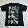 Cyber ​​bzdurowa graficzna koszulka Y2K gwiazda czaszka drukowana koszulki z krótkim rękawem japońskie emo 00s vintage e-dziewczyna gotycka T-shirt kobiety 240129