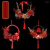 Decoratieve Bloemen Chinese Stijl Bruiloft Rekwisieten Slinger Deur Decoratie Jaar Thuis Nacht Rood Fruit Raamhanger