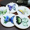 Arts And Crafts DIY Embroidery Kit Batterfly Flower Printed Pattern For Beginner Cross Stitch Needlework Hoop Handmade Sewing Art Craft