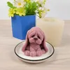 Baking Moulds DW0418 PRZY Animals Silicone Candle Mold 3D Shar Pei The Big Ear Dog Soap Molds Wedding Birthday Valentine's Mould