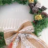 Dekoracja imprezy 5/10pcs Naturalny juta Burlap Hessian Bowknot łuki z koronkową muszką urodzinową świąteczną pudełko na prezent ślubny