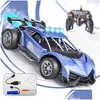 Electric/Rc Car 2.4G Competitive Spray Remote Control Rc Drift High Speed Sound And Light Children Simation Toy Sports Model T230525 Dh7Jz