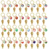 Keychains 2024 Topp 32Countries Football Match Flag Keychain Pendant Soccer Game Key Ring Bag Accessories Souvenir Julklappar till fans