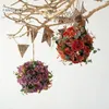 Dekorativa blommor Peony Flower Hemp Rope Hanging Artificial Silk Hydrangea Ball Wedding Stage Decoration Home Party Light Show Fake Fake Fake