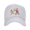 Ball Caps Zombie Święty Mikołaj i Gingerbread Man Baseball Cap Wild Hat Fluffy Rave For Men Women's