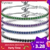 Link Bracelets VQYSKO Tennis Multicolour Bracelet Women Stacking Dainty Zircon Bangle Mothers Day Gift For Her