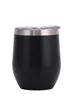 Vattenflaskor 12 oz äggskal kopp rakt 304 rostfritt stål kaffesolering rött vin ägg u-format