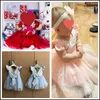 Платья для девочек, летнее платье, праздничное платье принцессы для маленьких девочек с цветочным узором и бантом, платье на день рождения и свадьбу, детская одежда