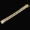 Hip Hop Rapper Cuban Chain 925 Silver 20mm Wide 3 Rows Vvs Moissanite Full Iced Out Cuban Link Chain Necklace Yellow/Silver/Rose gold