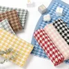 Modny wzór houndstooth w kratę Born Girl Wrap Wrap Swaddle Cotton Dzianin Dzise -Blok Bedding Sofa Soft Quilt 240127