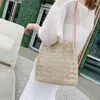 Evening Bags Large Basket Handbag Straw Weave Women Woven Bag Natural Shoulder Casual Tote Fashion