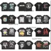 ヘルスターTシャツラップメンズ女性TシャツラッパーウォッシュグレーヘビークラフトユニセックスショートスリーブトップハイストリートファッションレトロヘルレディースTシャツデザイナーティーサイズ