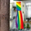 Decoraciones de jardín Manga de viento multicolor Serpentinas confiables Bandera de colas largas