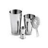 Mélangeur à cocktail Shaker Set 4pcs Boston Shaker Boîtes Barman Kit 18oz 28oz Boisson Mixte Shaker Passoire Double Mesure Jigger 240124