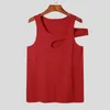 Men's Tank Tops 2024 Summer Irregular Sleeveless Hollow Out Sexy Casual Vests Streetwear Breathable Men Clothing