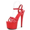 Sandali Scarpe da donna Sexy PU Stiltto Tacco con plateau Tacchi alti Party Taglia USA 4-12 N. 181-3