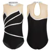 Stage Wear Kids Girls Gymnastics Leotards One-piece Sparkly Sleeveless Ballet Dance Tumbling Exercise Unitard Athletic Jumpsuit Activewear