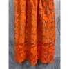 Bloemen Borduren Oranje Midi Jurken Designer Zomer Elegante Vrouwen Riem Jurken Muliti-kleur Mulit-size Kleding Vrouwen FZ0108