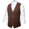 Gilets pour hommes Designer Mens Silvery Tissu en daim de haute qualité Gilet sans manches Casual Fit Mariage Business Cadeaux de fête formelle Hi-Tie