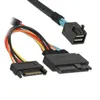 Computerkabels Ingebouwde 12G Mini SAS HD Naar U.2 / SFF-8643 SFF-8639 Kabel 0,5 M Met 15-pins SATA-voeding Geschikt voor SSD