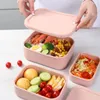 Ensembles de vaisselle Boîte à bento en silicone fabriquée à partir de platine LFGB allemand - Congélateur à micro-ondes et récipient pour collations au four