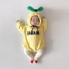 Rompers Baby Cartoon Cute Spring Fashion Fruit Style Niemowlęta Onepiece ubrania chłopcy i dziewczęta