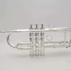 Trompeta profesional LT197S 99, instrumentos musicales chapados en plata, trompetas profesionales, accesorios de boquilla de tono C con estuche