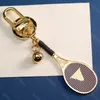 Designer Key Chain Fashion Tennis Racket Keychains Luxury Gold Ball Pendant Keychain Jewelry Gifts Lanyards för nyckelbilälskare Bag 4 Färger Tillbehör Hot -3