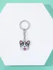 Keychains Fashion Pet German Shepherd Dog Keychain Pendant Animal Bell Emamel Keyring Women Bag Jewelry Girls Gifts