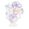 Portachiavi Collezione Anime Impact Cosplay Action Figure in acrilico Kamisato Ayaka Game Stand Sign Modello Desk Decor Regalo per un amico